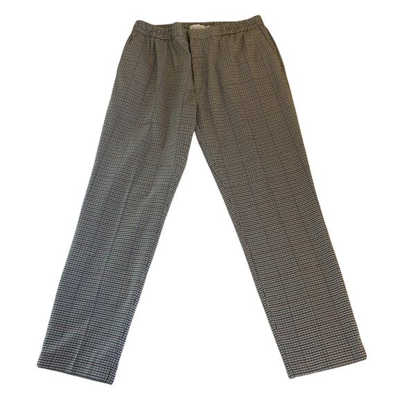 Topman Men’s Elastic Drawstring Small Checked Plaid Pants Waist 32 Inseam 27 - Picture 1 of 16